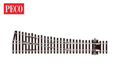Peco SLE195 OO/HO Gauge Streamline Code 75 Medium Radius R/H Electrofrog Turnout