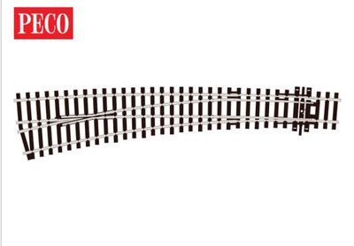 Peco SLE87 OO/HO Gauge Streamline Code 100 Curved Double Radius L/H Electrofrog Turnout
