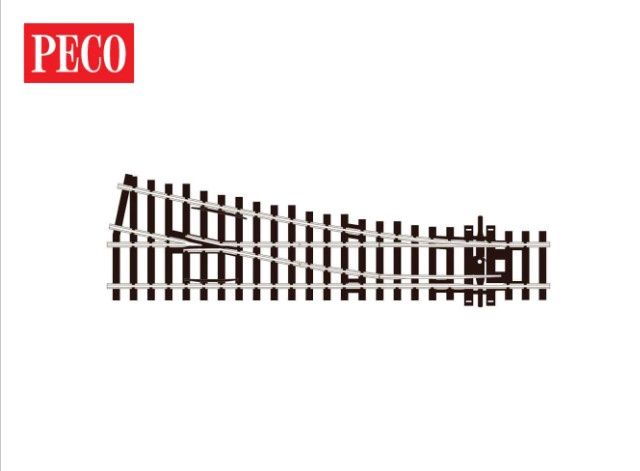 Peco SLE91 OO/HO Gauge Streamline Code 100 Small Radius R/H Electrofrog Turnout