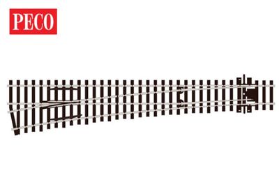 Peco SLE189 OO/HO Gauge Streamline Code 75 Large Radius L/H Electrofrog Turnout