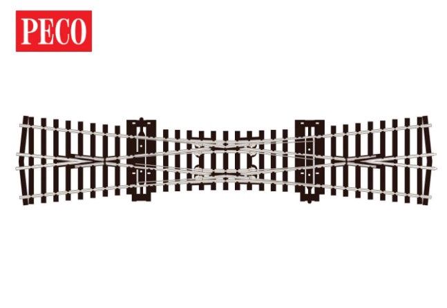 Peco SLE190 OO/HO Gauge Streamline Code 75 Double slip (12-degree angle)