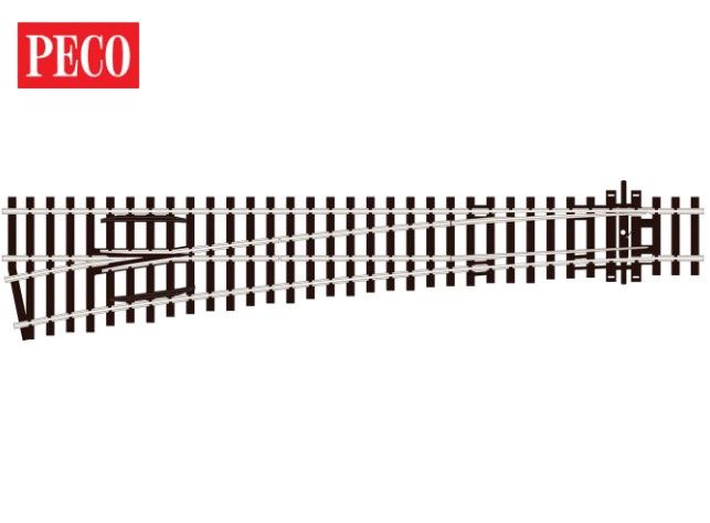 Peco SLE89 OO/HO Gauge Streamline Code 100 Large Radius L/H Electrofrog Turnout