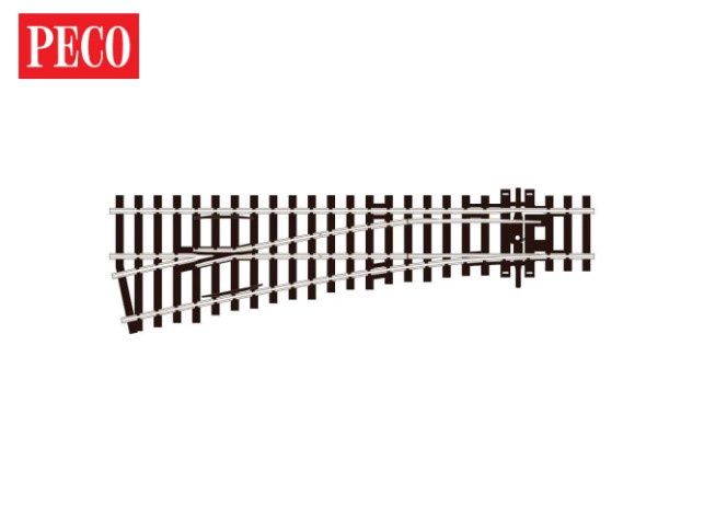 Peco SLE92 OO/HO Gauge Streamline Code 100 Small Radius L/H Electrofrog Turnout