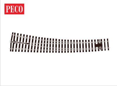 Peco SLE786BH O Gauge Streamline Code 124 Bullhead Curved Electrofrog Turnout R/H