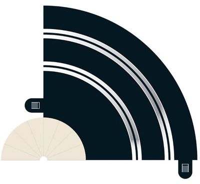 Scalextric C8201 Radius 1 Hairpin Curve 90° x 2