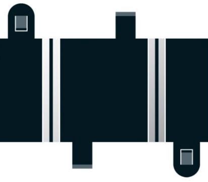 Scalextric C8236 Short Straight 78 mm x 2