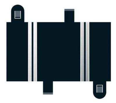 Scalextric C8200 Quarter Straight 87 mm x 2