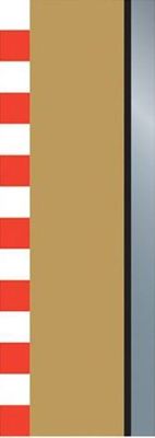 Scalextric C8223 Half Straight Borders 175mm x 4