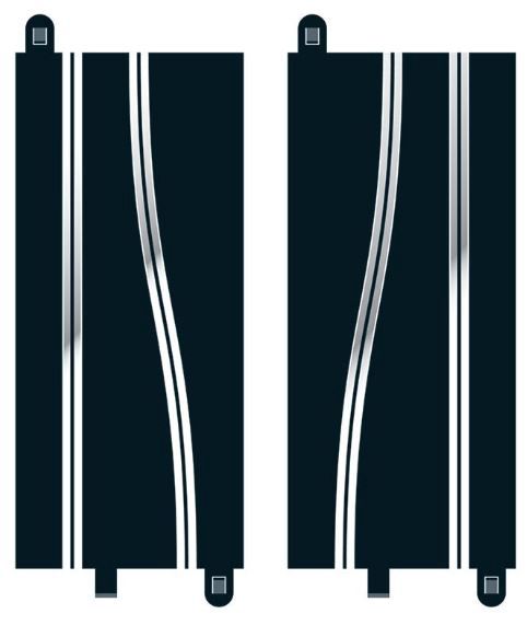 Scalextric C8246 Side Swipe Straights x 2