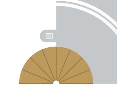 Scalextric C8279 Radius 1 Curve Inner Borders 180° x 2