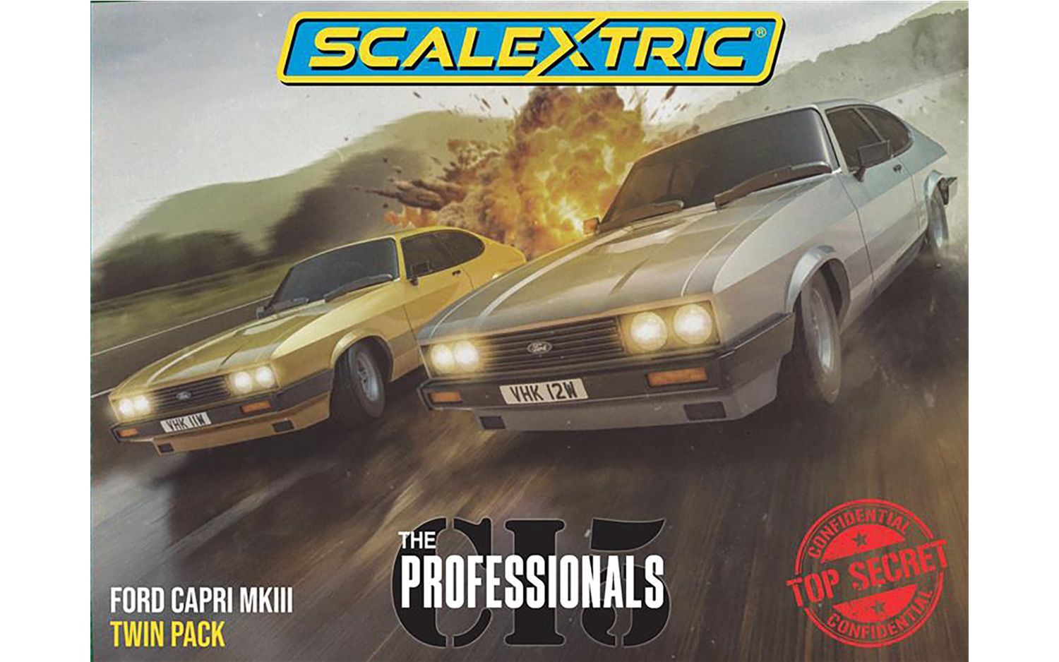 Scalextric C4642 The Professionals Ford Capri Mk III - Twin Car Pack