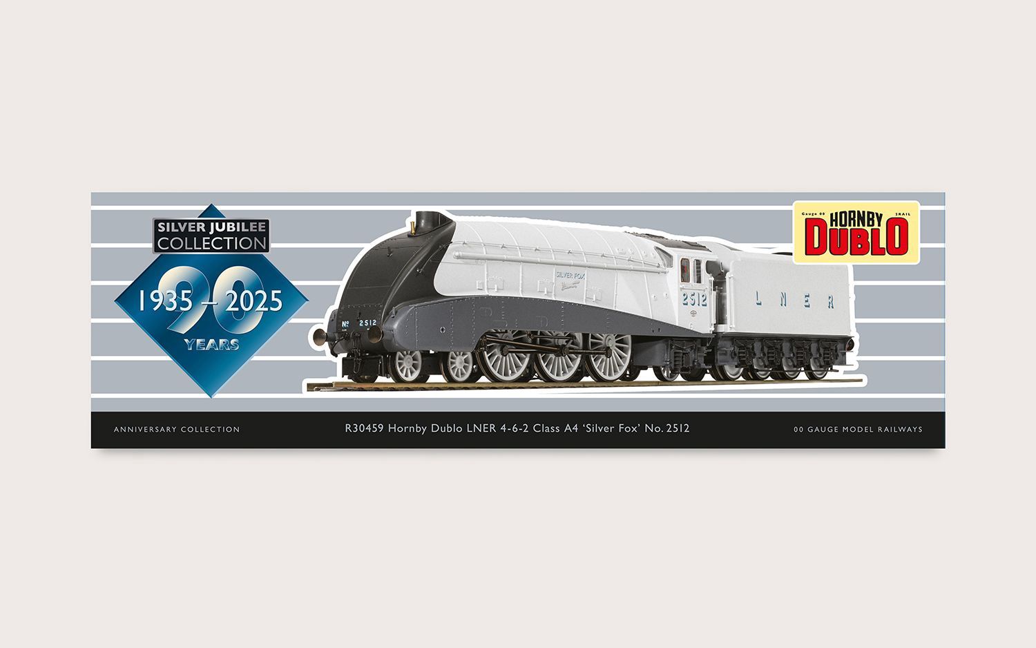 Hornby R30459 Hornby Dublo: LNER - Class A4 - 2512 &#39;Silver Fox&#39; (Silver Jubilee Collection)