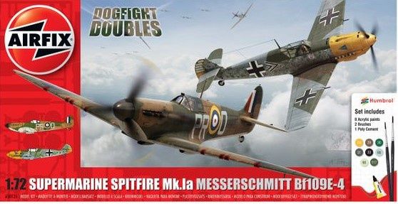 Airfix Spitfire Mk.1a &amp; Messerschmitt BF109E-4 Dogfight Double (1:72) [A50135]