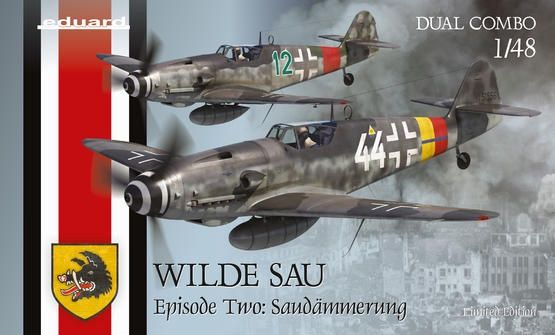 Eduard &#39;WILDE SAU&#39; Episode Two: Saudammerung 1/48 Limited edition kit of German WWII aircraft Messerschmitt Bf-109G-10 and Bf-109G-14/AS [1:48]