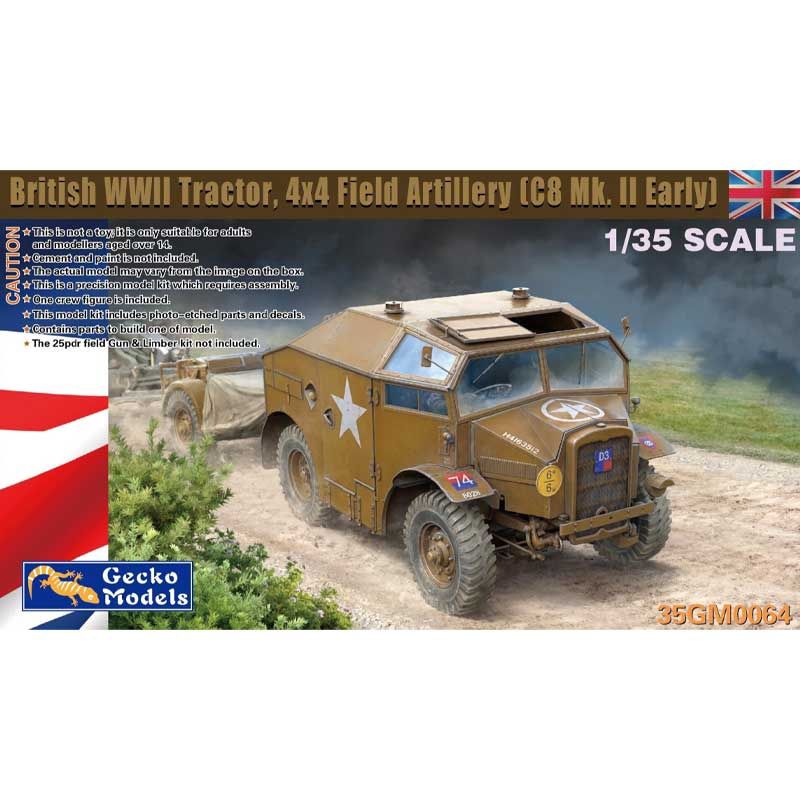 Gecko Models British WWII Tractor, 4×4 Field Artillery (C8 Mk. II Early) (1:35) [35GM0064]