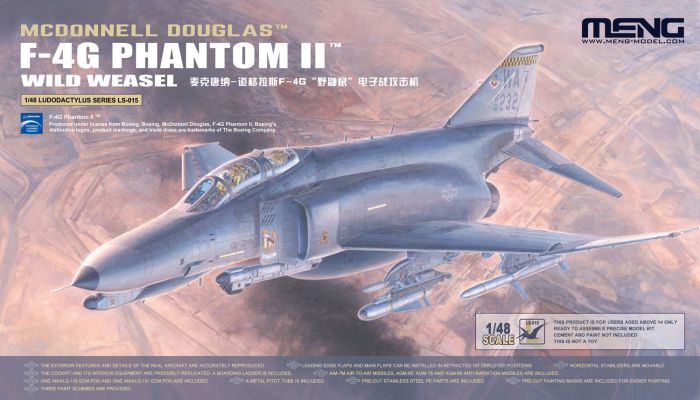 Meng Model F-4G Phantom II &#39;Wild Weasel&#39; (1:48) [LS015]