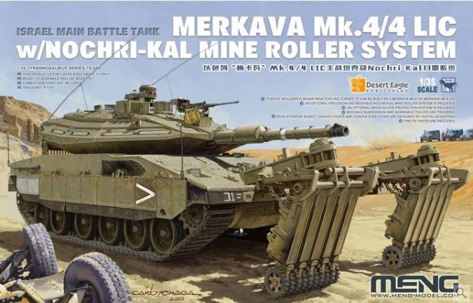 Meng Model Israel Main Battle Tank Merkava Mk.4/4LIC w/Nochri-Kal Mine Roller System (1:35) [TS-049]