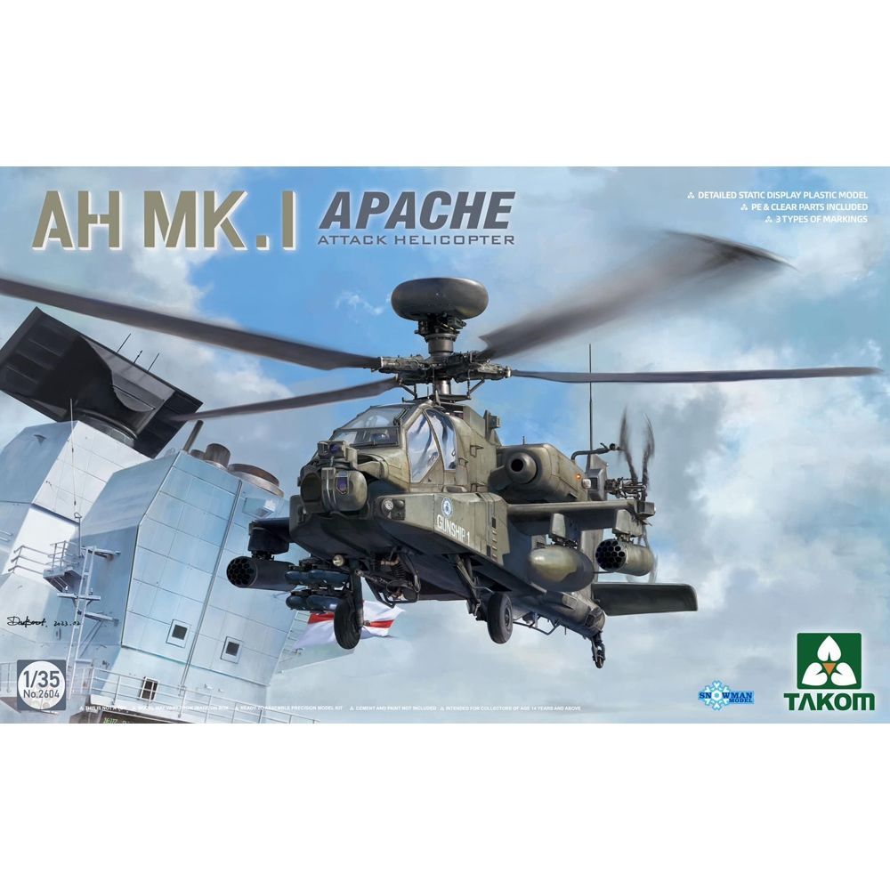 Takom British Army AH Mk 1 Apache Longbow Attack Helicopter (1:35) [TAK02604]