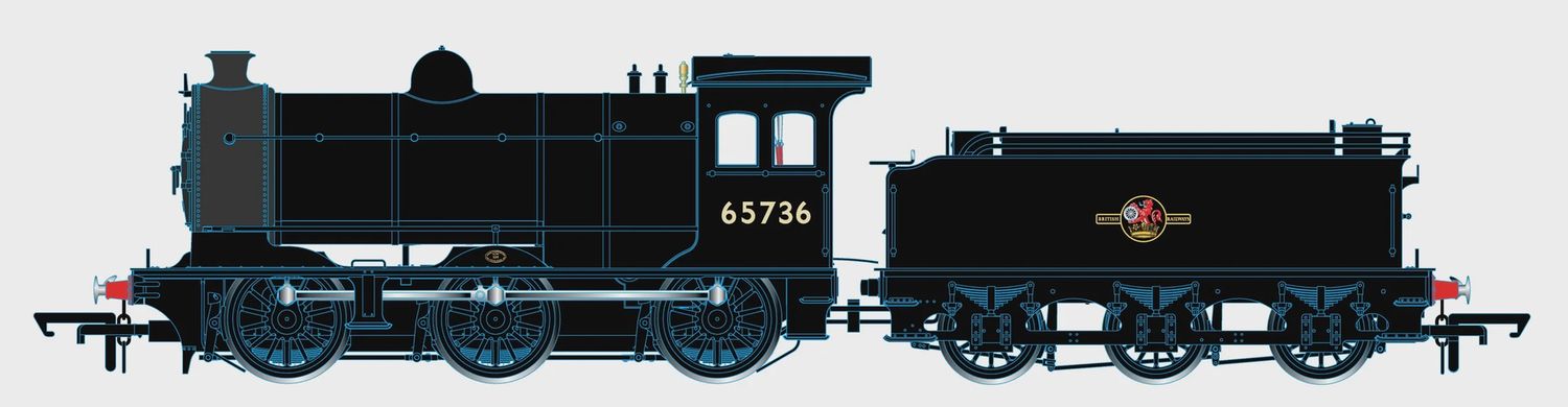 Oxford Rail BR Early 0-6-0 Class J26 65736 [76J26003]