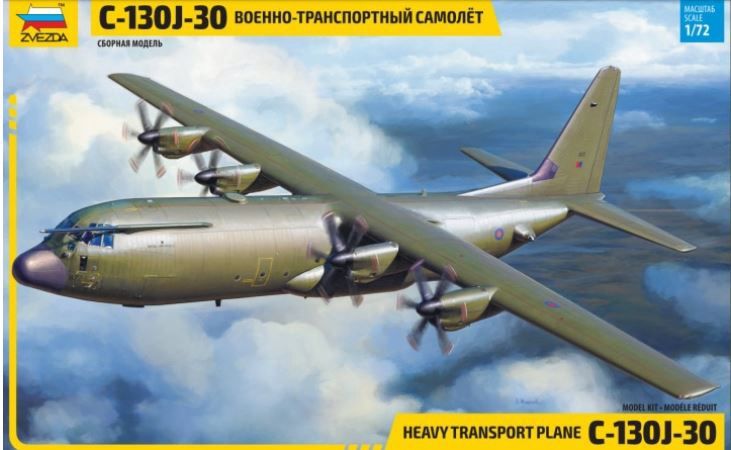 Zvezda C-130J-30 Heavy Transport Plane 1:72 [Z7324]
