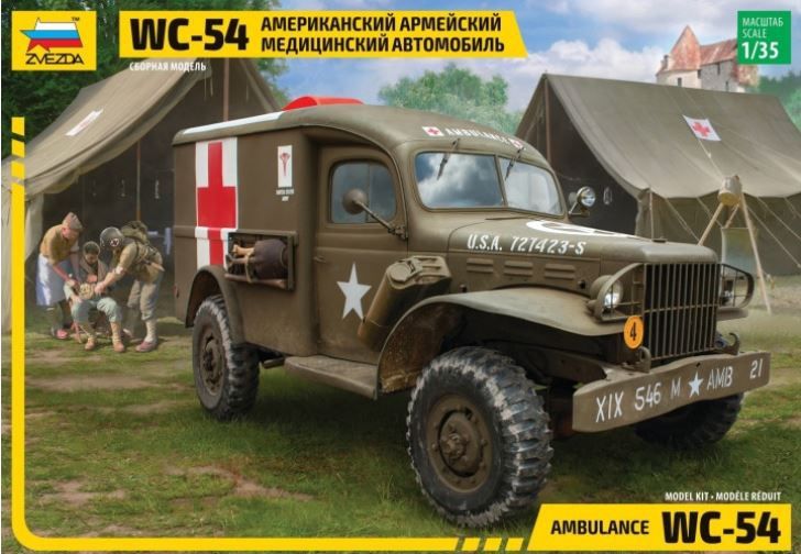 Zvezda Dodge WC-54 WWII Ambulance Truck (1:35) [3711]