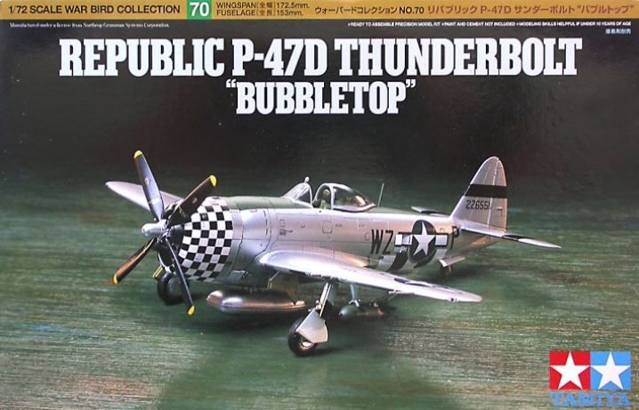 Tamiya Republic P-47D Thunderbolt &#39;Bubbletop&#39; 1:72 [60770]