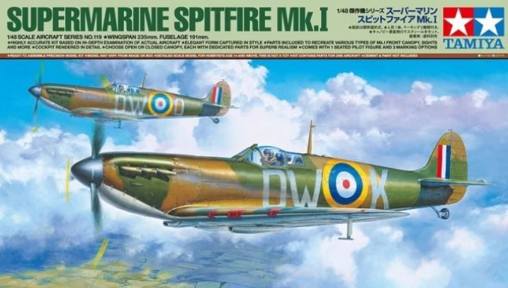 Tamiya SPITFIRE MK1 (New tool) (1:48) [61119]