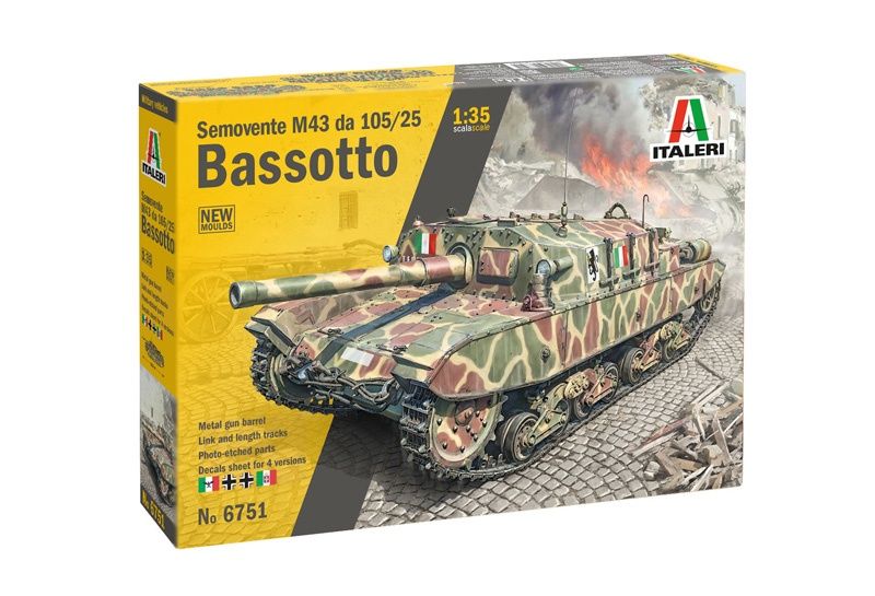 Italeri Semovente M43 da 105/25 Bassotto (1:350 [6751]
