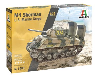 Italeri M4A2 Sherman U.S. Marines Corps FIGURE (1:35) [6583]