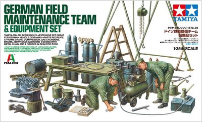 Tamiya German Field Maintenance Team and Equipment Set (1:35) [37023]