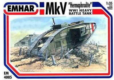 Emhar Mark.V Tank WWI &#39;Hermaphrodite&#39; heavy tank (1:35) [EM4005]