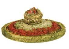 Harburn Hobbies CG242 OO/HO Gauge Country &amp; Garden Series Round Flower Bed with Box Hedge and Ornate Urn [25% DISCOUNT!]