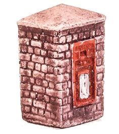 Harburn Hobbies SS339 OO/HO Gauge Station &amp; Street Series Post Box in Brick Column (Discontinued) [25% DISCOUNT!]