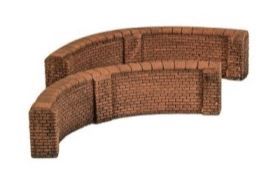 Harburn Hobbies SS302 OO/HO Gauge Station &amp; Street Series Brick Walls - 90Ã¯Â¿Â½ Curves (2) [25% DISCOUNT!]
