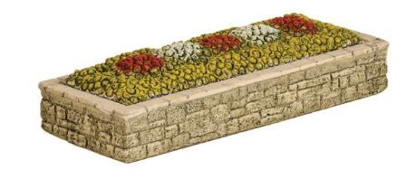 Harburn Hobbies SS324 OO/HO Gauge Station &amp; Street Series Rectangular Raised Flower Bed with Formal Display [25% DISCOUNT!]