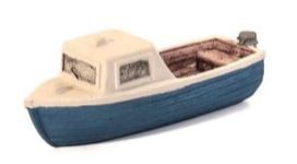 Harburn Hobbies QS403 OO/HO Gauge Blue Motor Boat with small cabin [25% DISCOUNT!]