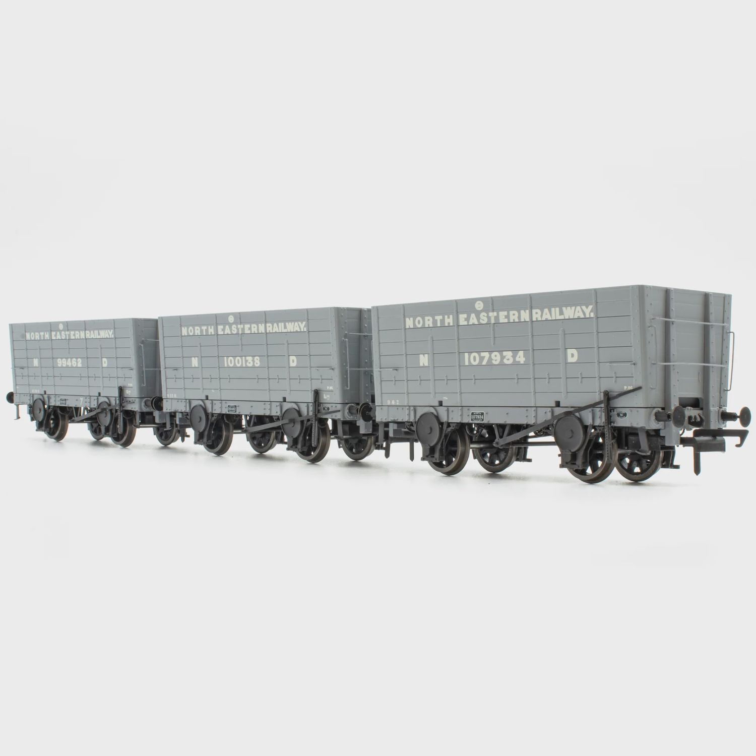 Accurascale P8 Hopper - Pre-Grouping: NER Grey - Triple Pack [ACC2820] [FREE UK SHIPPING!]