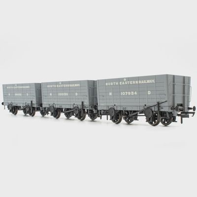 Accurascale P8 Hopper - Pre-Grouping: NER Grey - Triple Pack [ACC2820] [FREE UK SHIPPING!]