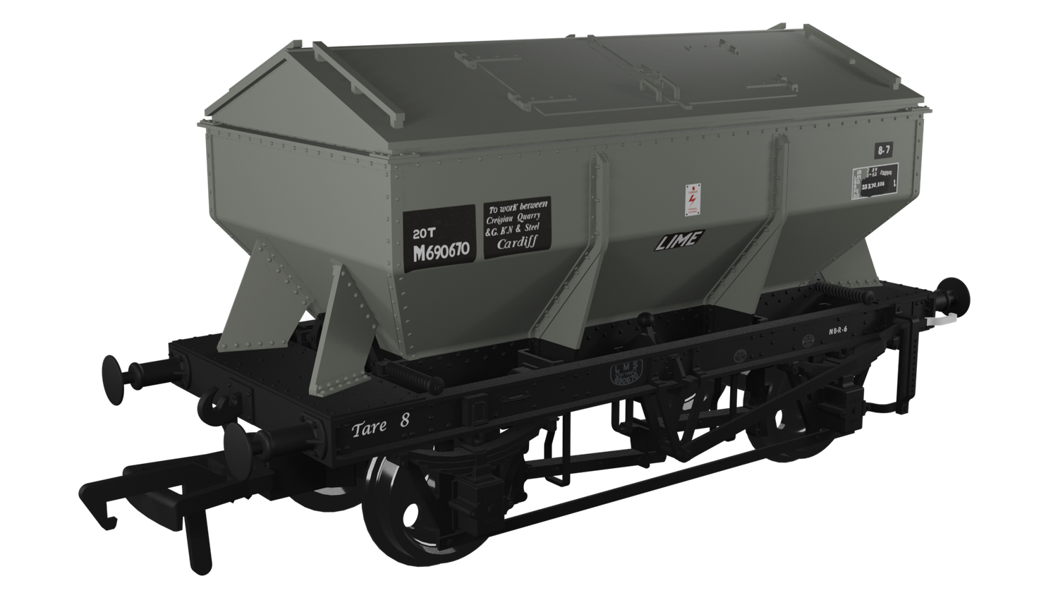 Rapido LMS Iron Ore Hopper – BR (Lime) No.M690670 [963011