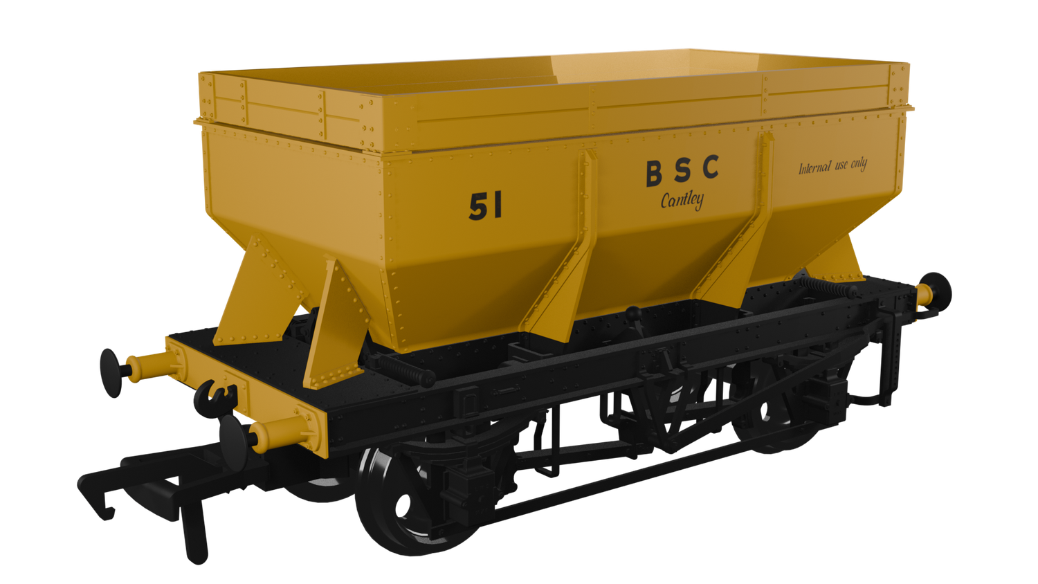 Rapido LMS Iron Ore Hopper – BSC Yellow No.51 [963014]