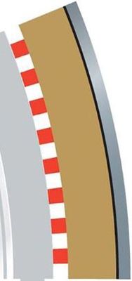 Scalextric C8224 Radius 3 Curve Outer Borders 22.5° x 4 [*Summer Sale - SAVE £3.51!]
