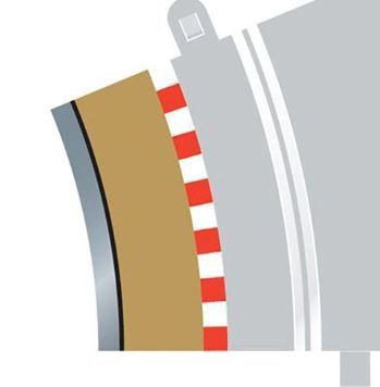 Scalextric C8281 Radius 3 Curve Inner Borders 22.5° x 4 [*Summer Sale - SAVE £3.10!]