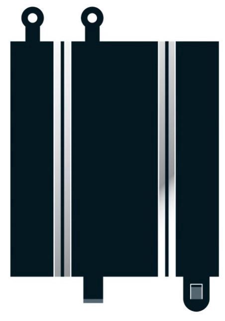 Scalextric C8222 Scalextric Straight Classic to Sport convertor track [Summer Sale - SAVE £2.80!]