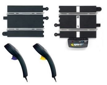 Scalextric C8530 Power &amp; Control Base - 175mm x 2 Plus Two Hand Controllers [*Summer Sale - SAVE £9.70!]