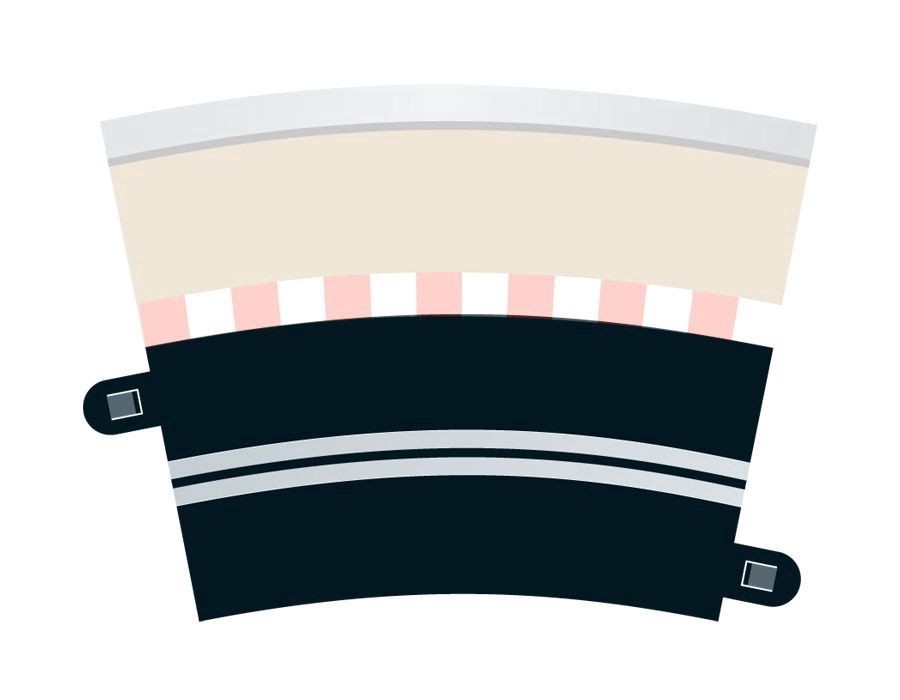Scalextric C7017 Single Lane Radius 3 Curve 22.5° x 4 [Summer Sale - SAVE £6.00!]