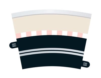 Scalextric C7017 Single Lane Radius 3 Curve 22.5° x 4 [*Summer Sale - SAVE £6.00!]