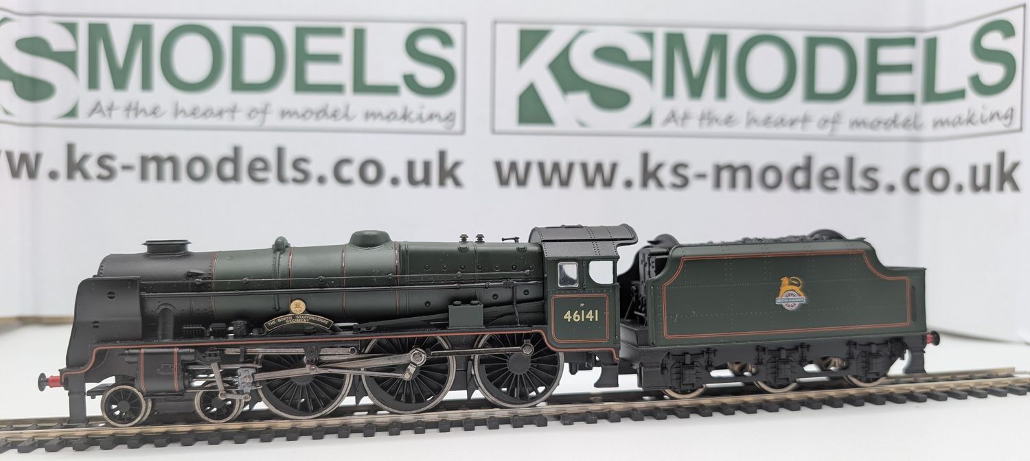 PRE-OWNED Bachmann Branchline 31-228 Rebuilt Scot Class 'North Staffrodshire Regiment', 46141, BR Green, Early crest [C1]