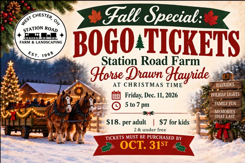Horse Drawn Hayride 🍁 BOGO SPECIAL
