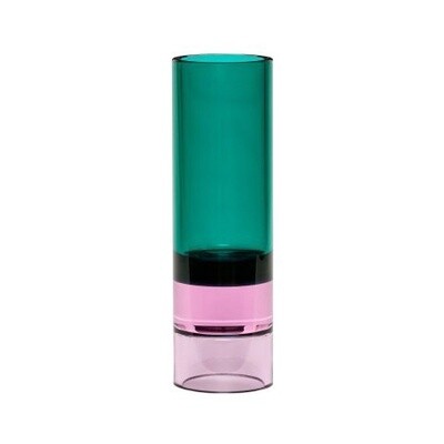 Astro Tealight Holder Green/Pink