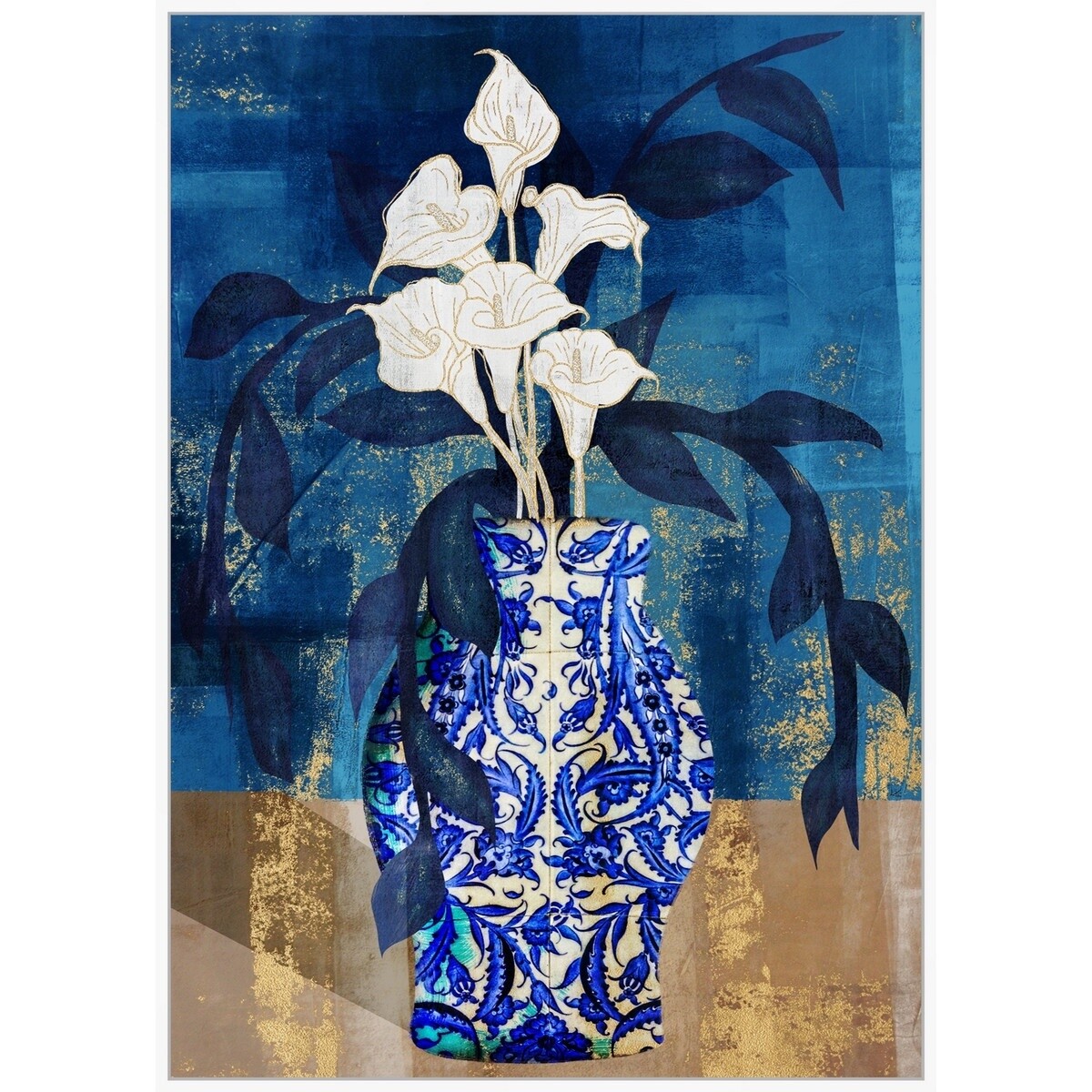 Framed Canvas Art - Royal Vase 1